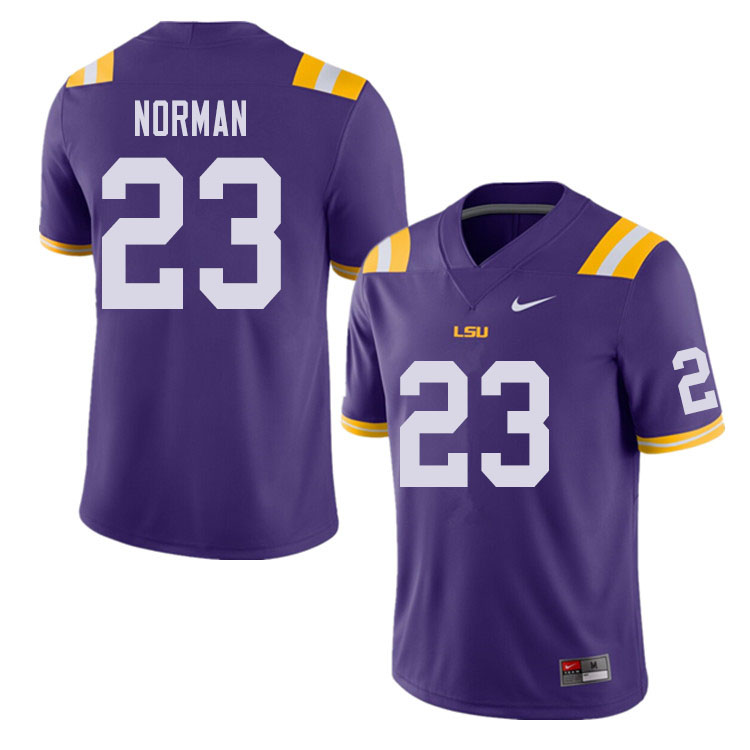 Men #23 Corren Norman LSU Tigers College Football Jerseys Sale-Purple - Click Image to Close